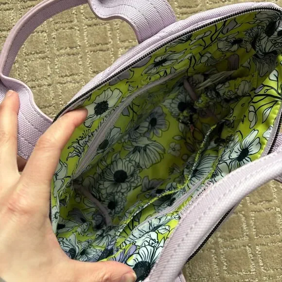 lug Quilted Light Pink Crossbody Tote with Removable Strap - Picture 8 of 9